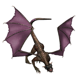 <b>Purple</b> ist ein jugendlicher Drache. Gutes Training bereitet den jungen Drachen optimal auf seine Aufgaben in der Arena vor.