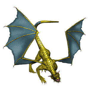 <b>Drayellow</b> ist ein jugendlicher Drache. Gutes Training bereitet den jungen Drachen optimal auf seine Aufgaben in der Arena vor.