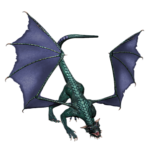 <b>Fäolin</b> ist ein jugendlicher Drache. Gutes Training bereitet den jungen Drachen optimal auf seine Aufgaben in der Arena vor.