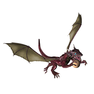 <b>Cain</b> ist ein Drachenkind. Nun ist der richtige Moment, dem Kleinen Fliegen, Feuerspucken usw. beizubringen.