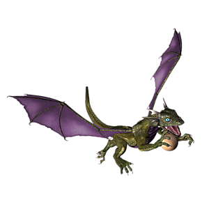 <b>Loki</b> ist ein Drachenkind. Nun ist der richtige Moment, dem Kleinen Fliegen, Feuerspucken usw. beizubringen.