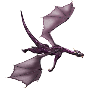 <b>Violett</b> ist ein erfahrener, erwachsener Drache.