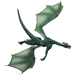 <b>Teufelsgreen</b> ist ein erfahrener, erwachsener Drache.