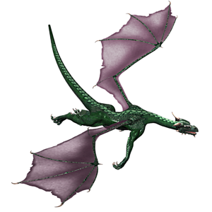 <b>Violetta</b> ist ein erfahrener, erwachsener Drache.