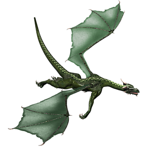 <b>Pyrus</b> ist ein erfahrener, erwachsener Drache.