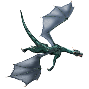 <b>BlueCyra</b> ist ein erfahrener, erwachsener Drache.