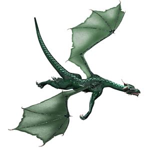 <b>Greenie</b> ist ein erfahrener, erwachsener Drache.